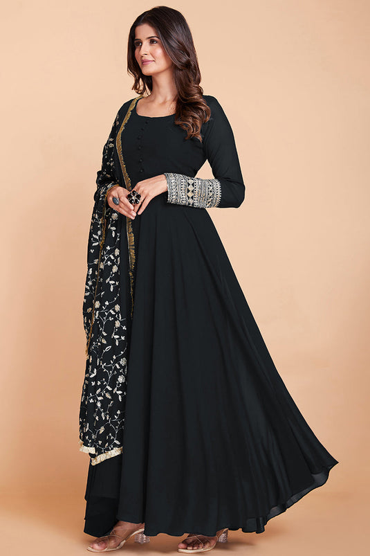 Georgette Fabric Admirable Readymade Long Gown In Party Wear