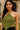 Durable Airy And Trendy Olive Green Crochet Party Wear Halter Top