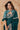 Crepe Satin Silk Embroidered Border Work Teal Saree