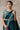 Crepe Satin Silk Embroidered Border Work Teal Readymade Saree For Function Wear