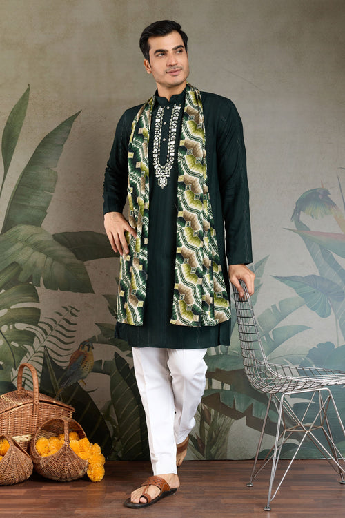 Gorgeous Viscose Function Wear Readymade Men Kurta With Dupatta