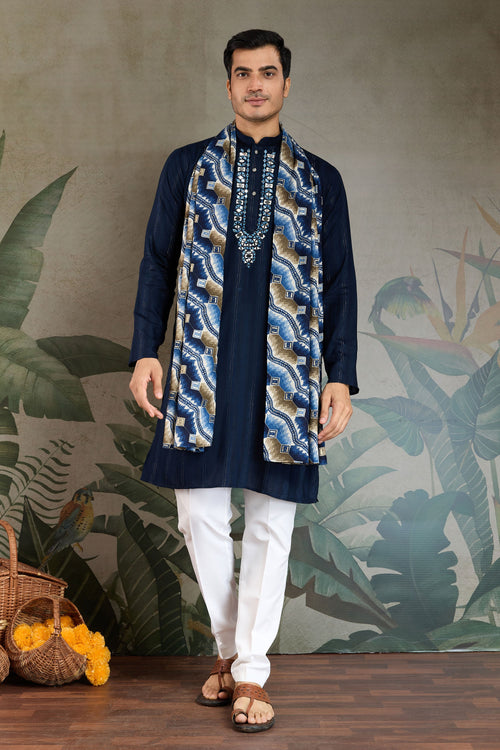 Pretty Viscose Function Wear Readymade Men Kurta With Dupatta
