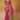 Alluring Rani Color Embroidered Georgette Saree
