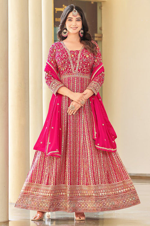 Rani Embroidered Readymade Anarkali Salwar Kameez
