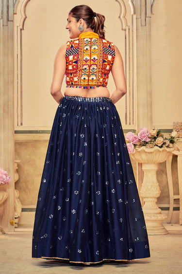 Festival Special Blue Color Art Silk Fabric Lehenga Choli
