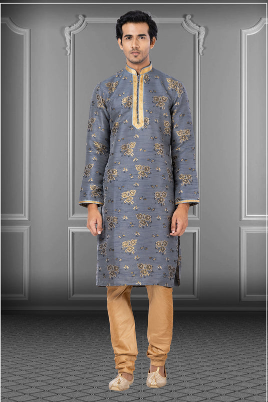 Festive Wear Jacquard Fabric Readymade Lovely Kurta Pyjama For Men