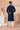 Beautiful Sequins Embroidery Navy Blue Color Wedding Wear Readymade Kurta Pyjama For Men In Georgette Fabric