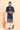 Navy Blue Viscose Silk Embroidered Festive Kurta Pyjama