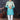 Light Cyan Color Art Silk Fabric Readymade Indo Western For Boys
