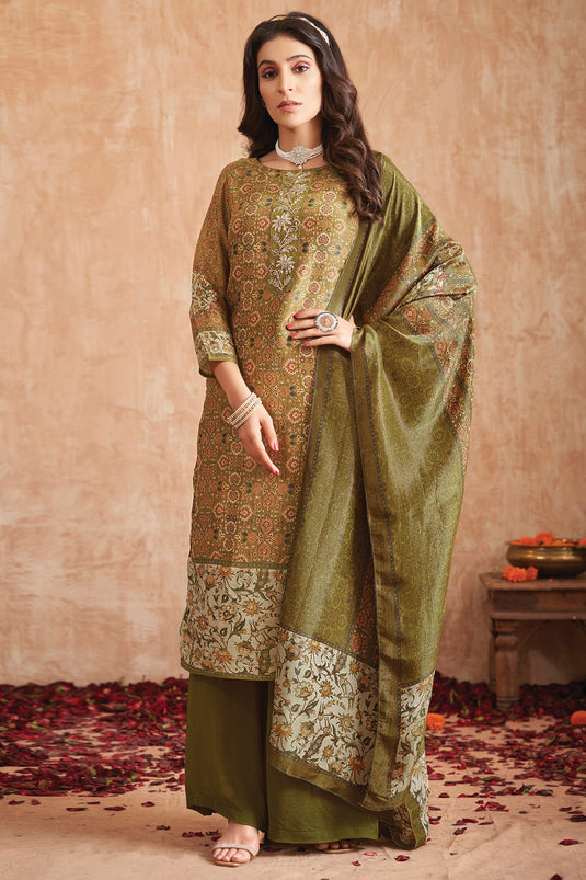 Digital Print Tissue Fabric Salwar Kameez