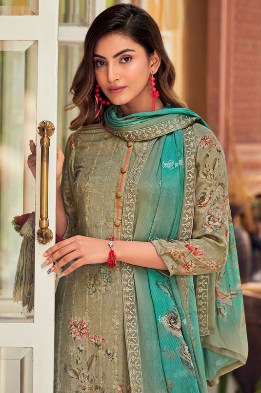 Muslin Fabric Palazzo Salwar Suit