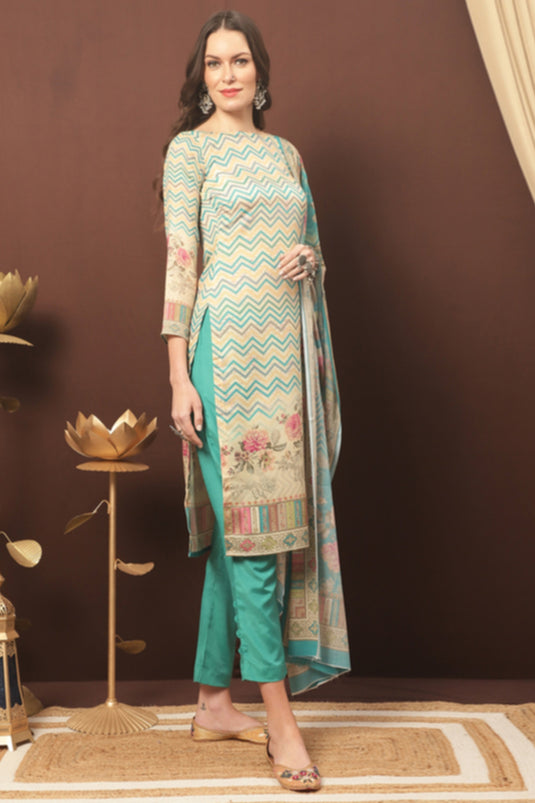 Multi Color Cotton Printed Daily Wear Suit