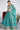 Organza Sangeet Wear Lehenga Choli In Sea Green With Printed Work