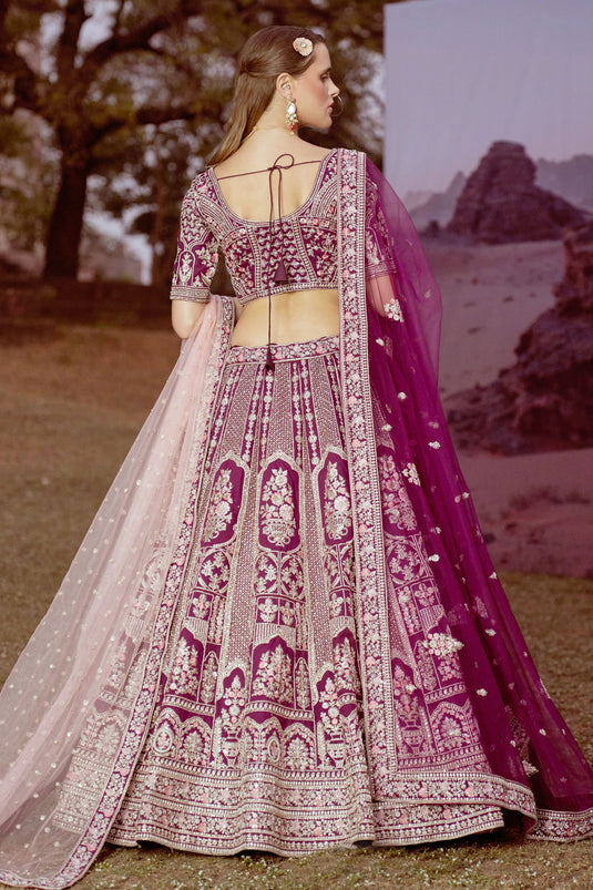 Radiant Purple Bridal Lehenga Choli