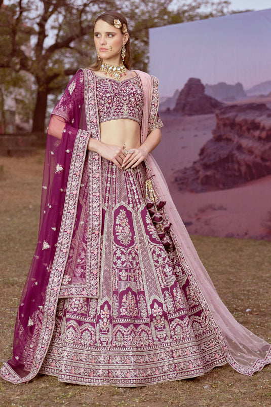 Radiant Purple Bridal Lehenga Choli