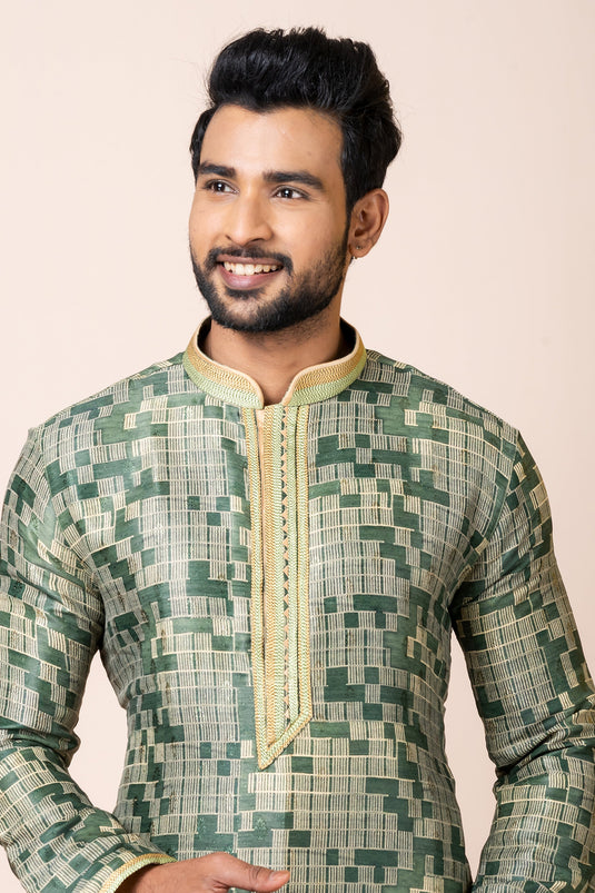 Tempting Jacquard Fabric Multi Color Readymade Kurta Pyjama