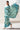 Cyan Radiance Digital Printed With Zari Border Art Silk Saree
