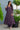 Printed Purple Knee Length Fit And Flare A Line Readymade Kurti With Bottom