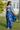 Exclusive Blue Silk Printed Bliss Drape Saree