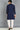 Vibrant Navy Blue Color Cotton Embroidered Kurta Pyjama For Function