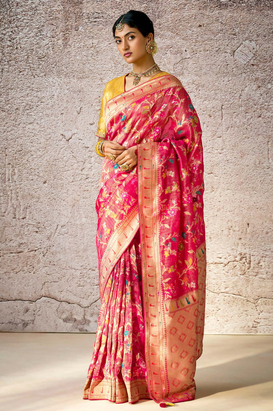 Banarasi Silk Designer Rani Saree