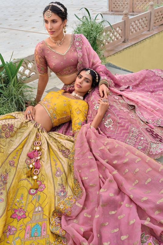 Regal Pink Bridal Lehenga Choli