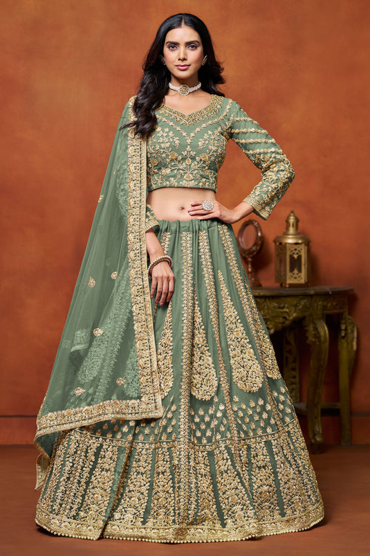 Celestial Sea Green Wedding Lehenga Choli