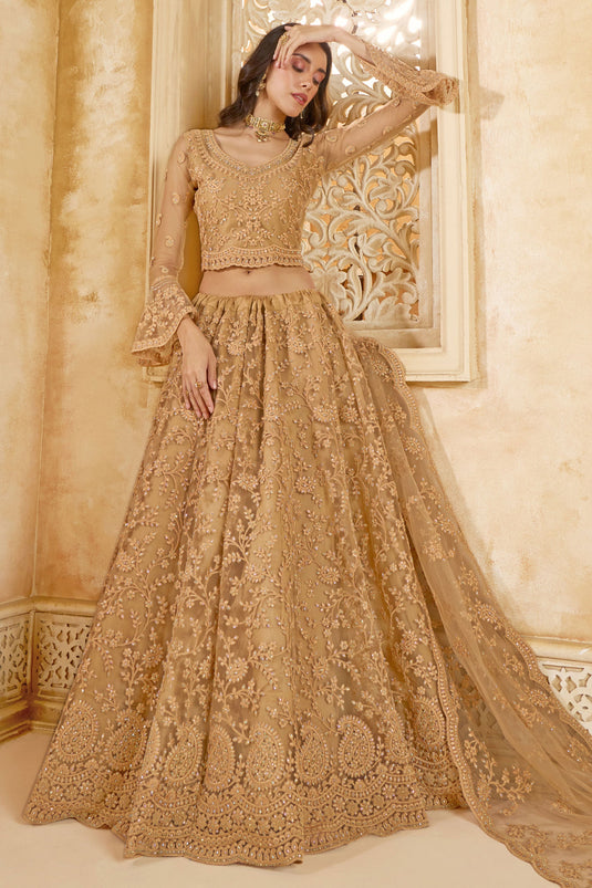 Radiant Brown Wedding Lehenga Choli