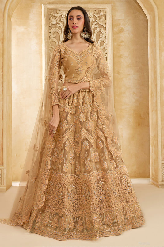 Radiance Brown Wedding Wear Designer Lehenga Choli