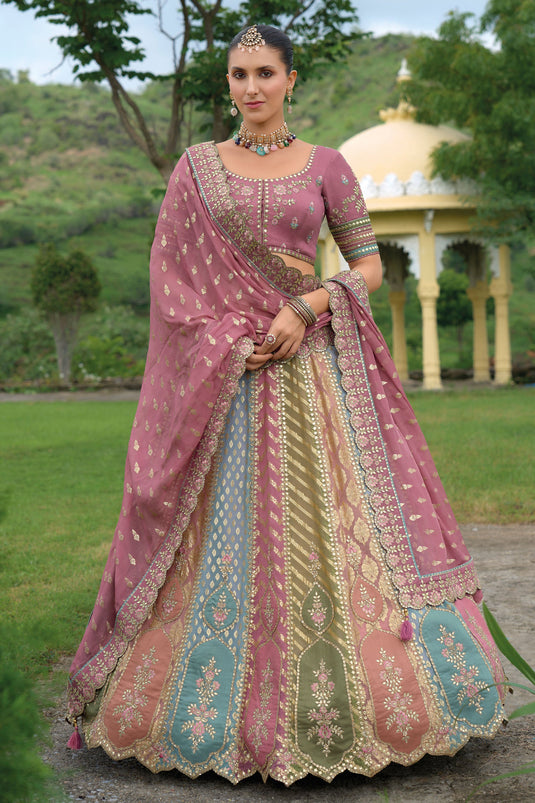 Multi Color Bridal Lehenga Choli