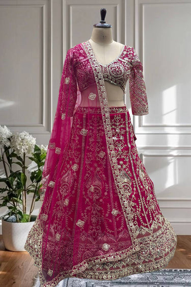 Radiant Rani Function Wear Net Lehenga Choli