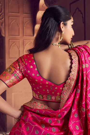 Heavy Weaving Work Bridal Lehenga Choli In Multi Color