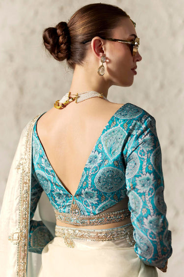Designer Border Work Function Wear Tissue Silk Saree With Stylish Blouse