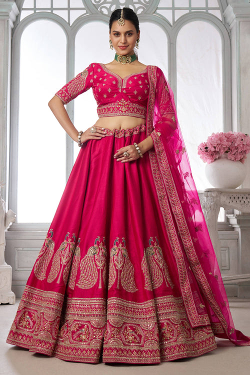 Premium Rani Embroidered Sangeet Lehenga Choli For Women
