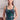 Dark Green Digital Floral Print Organza Skirt With Corset Top