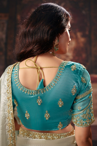 Premium Designer Lace Border Work Party Wear Saree