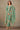 Classic Sea Green Function Wear Straight Cut Dress