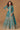 Teal Embroidered Wedding Wear Long Top With Skirt