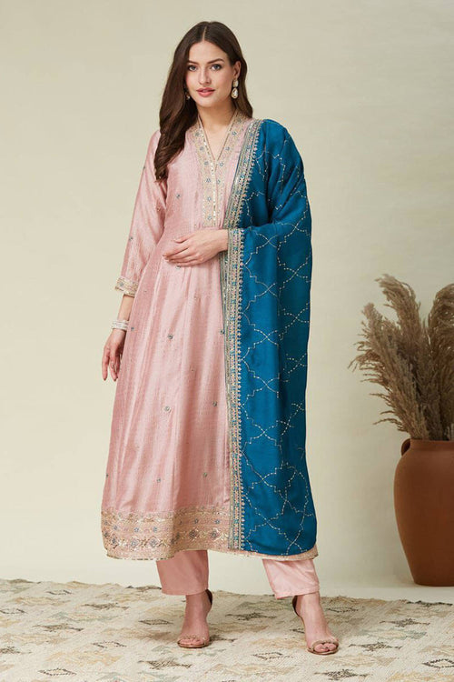 Festive Wear Art Silk Readymade Designer Salwar Suit