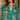 Cyan Chinon Silk Designer Embroidered Palazzo Suit
