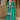 Cyan Chinon Silk Designer Embroidered Palazzo Suit