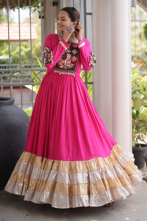 Trendy Rani Rayon Festive Collection Readymade Gown