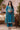 Teal Embroidered Designer Straight Cut Salwar Kameez