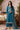 Teal Embroidered Designer Straight Cut Salwar Kameez