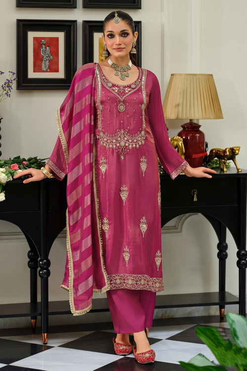 Elegant Rani Festive Wear Salwar Kameez