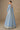 Embroidered Chinon Silk Blue Floor Touch Readymade Gown With Dupatta Set