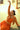 Orange Embroidered Readymade Floor Touch Anarkali Style Gown With Jacket