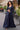 Designer Navy Blue Sequins Embroidered Indo Western Crop Top With Palazzo And Shrug
