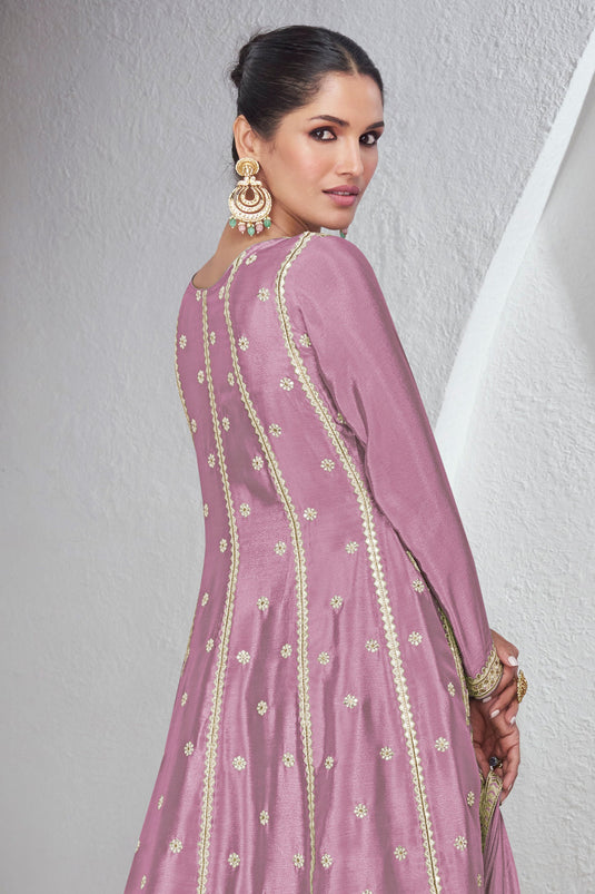 Vartika Singh Ingenious Lavender Color Chinon Fabric Readymade Palazzo Suit