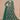 Embellished Floral Printed Work On Green Color Georgette Anarkali Suit
